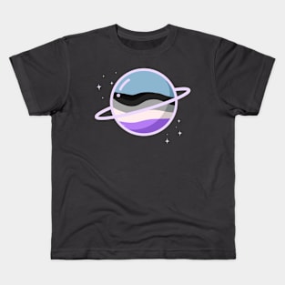 glass pride planets - asexual Kids T-Shirt